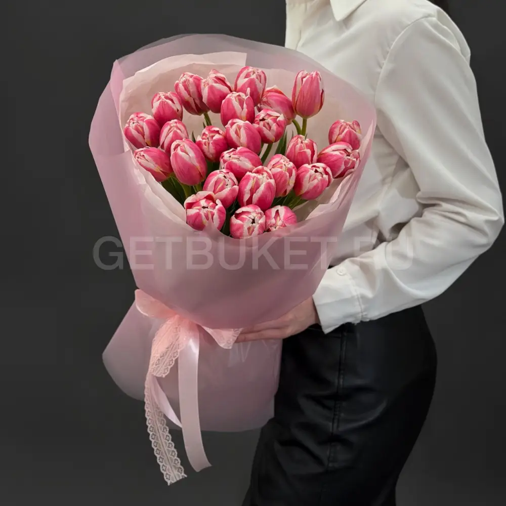 225225 Букет из 25 нежных тюльпанов 
