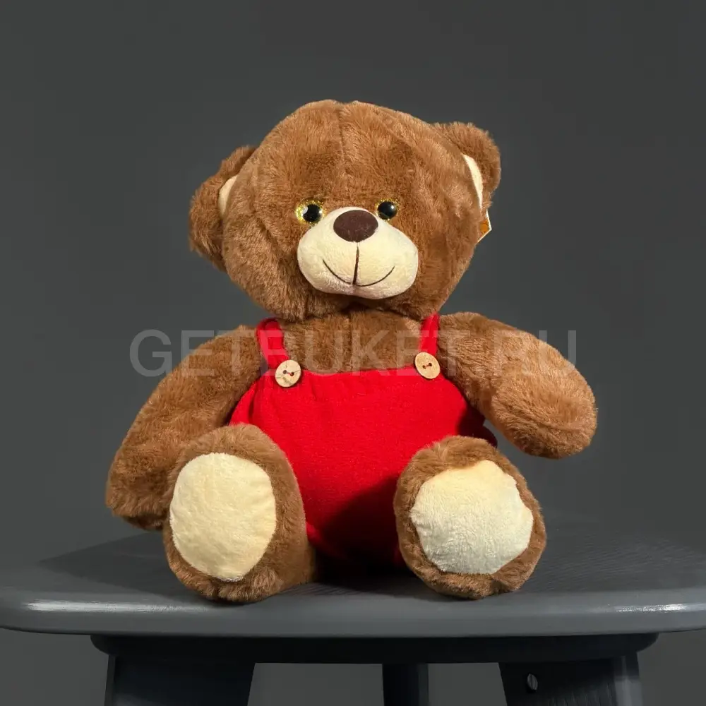 223071 Мишка Топотыж в красном комбинезоне 