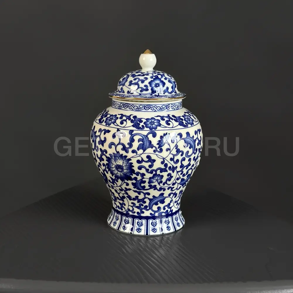 225675 Ваза керамическая с крышкой