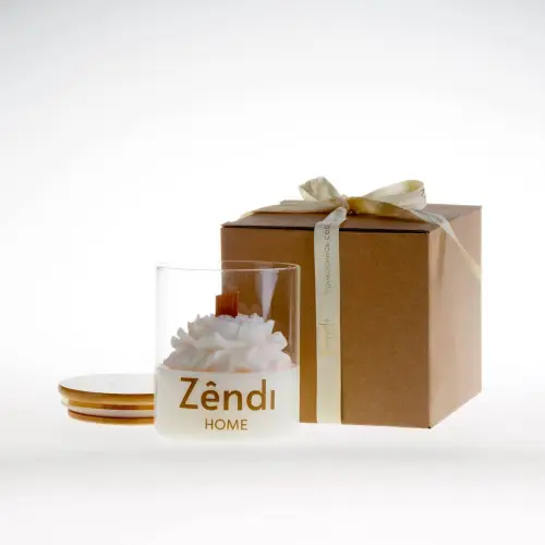 Свеча "Пион в стекле" в ассортименте