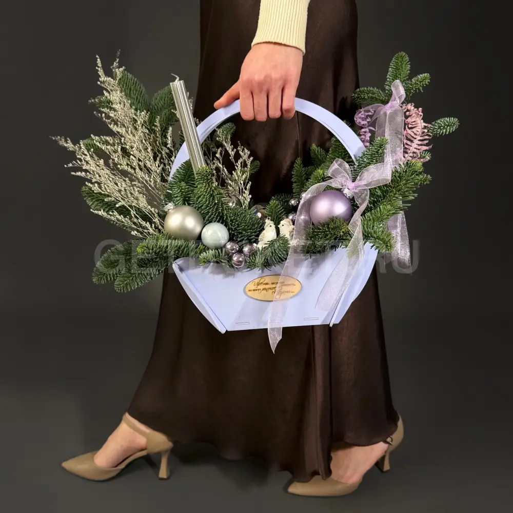 223028 Зимняя композиция " Птичка на ветке" 