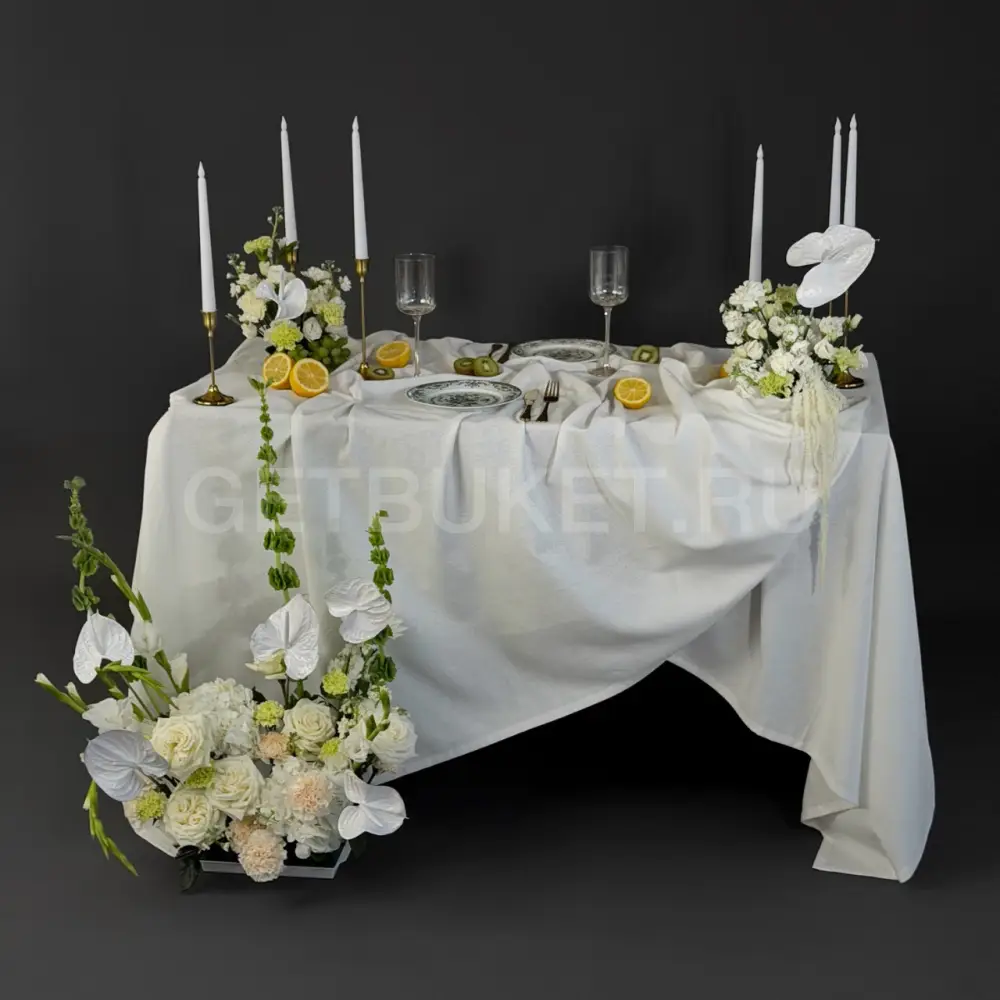 232165 Свадебная композиция " "Элегантность белых цветов"