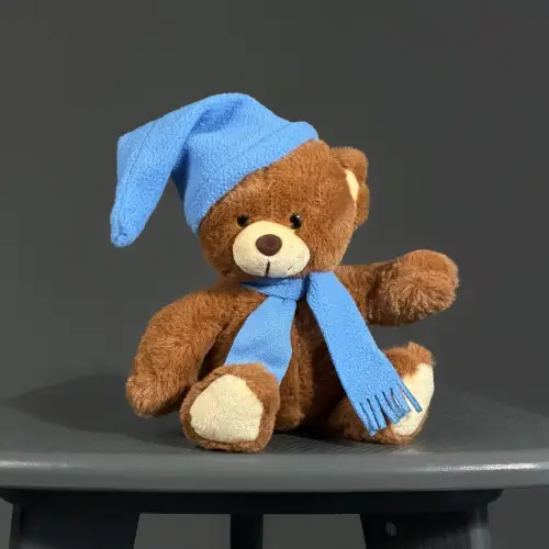 Мягкая игрушка Топотыж в голубом шарфе 