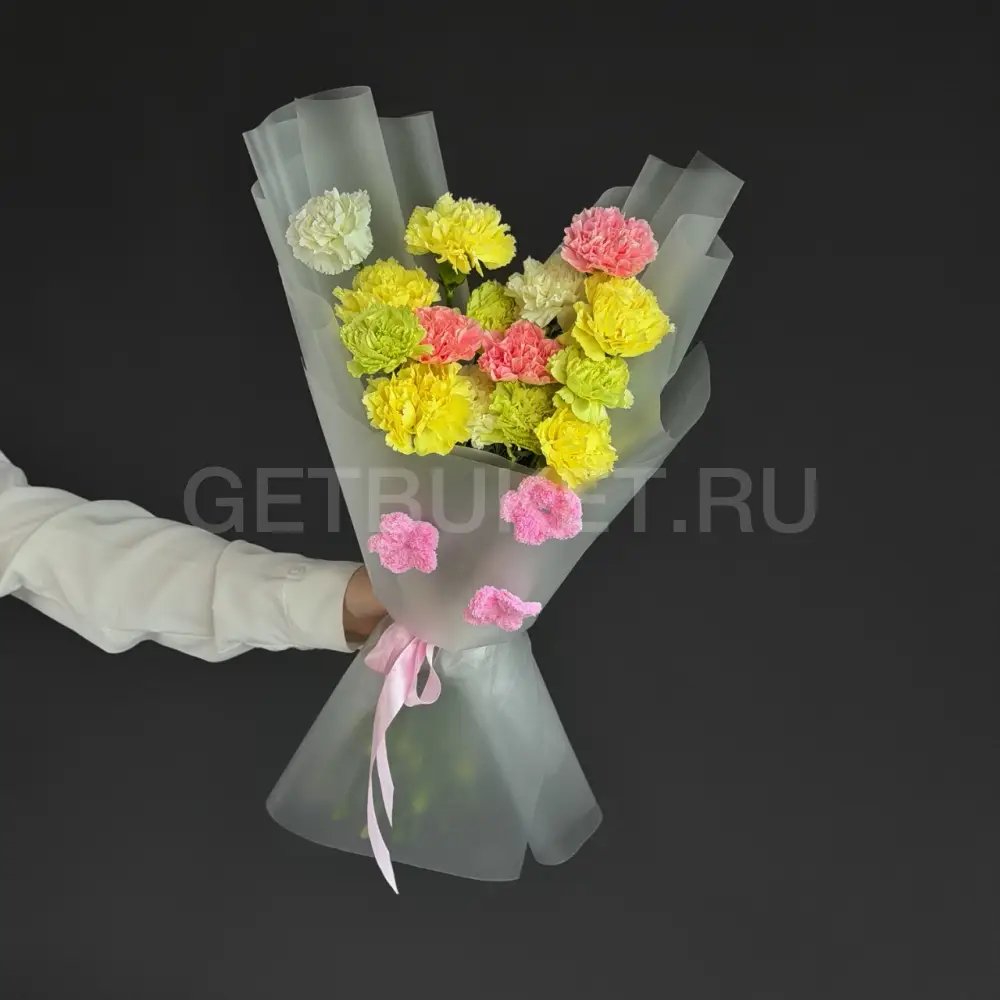 237075 Букет из микса гвоздик